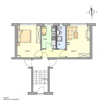 Renovierte 2 Raum Wohnung im Erdgeschoss, 19300 Grabow, Erdgeschosswohnung