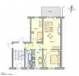 1.7076.41.23 - Frisch sanierte 3 Raum Wohnung mit Balkon und Einbauküche