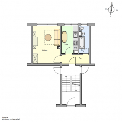 Teilsanierte 1 Raum Wohnung, 19300 Grabow, Erdgeschosswohnung