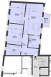 Barrierefreie 3-Raum-Wohnung mit Balkon und Einbauküche in Grabow zu vermieten - Grundriss 1.7063.13.22
