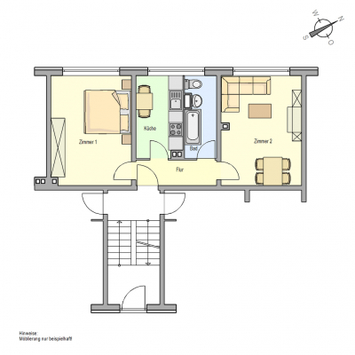 Schöne 2 Zimmer Wohnung !, 19294 Eldena, Etagenwohnung