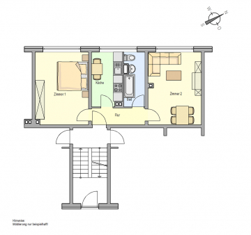 Frisch renovierte 2 Zimmer Wohnung!, 19294 Eldena, Erdgeschosswohnung